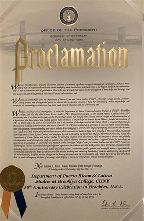Proclamation, Office of the President, Borough of Brooklyn