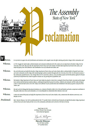 Proclamation, The Assembly - State of New York