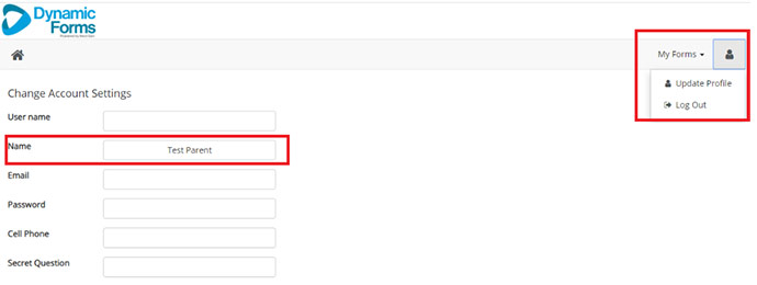My parent’s name is incorrect on the electronic signature, can it be changed?