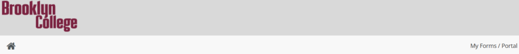 Screenshot of the top of the my forms page