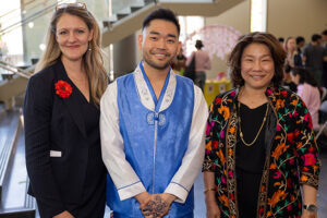 President Michelle J. Anderson; Christopher Y. Won, Program Director, Brooklyn College AANAPISI Project (BCAP); and Sau-fong Au, Director of the Women’s Center at Brooklyn College and the Principal Investigator for the BCAP project.