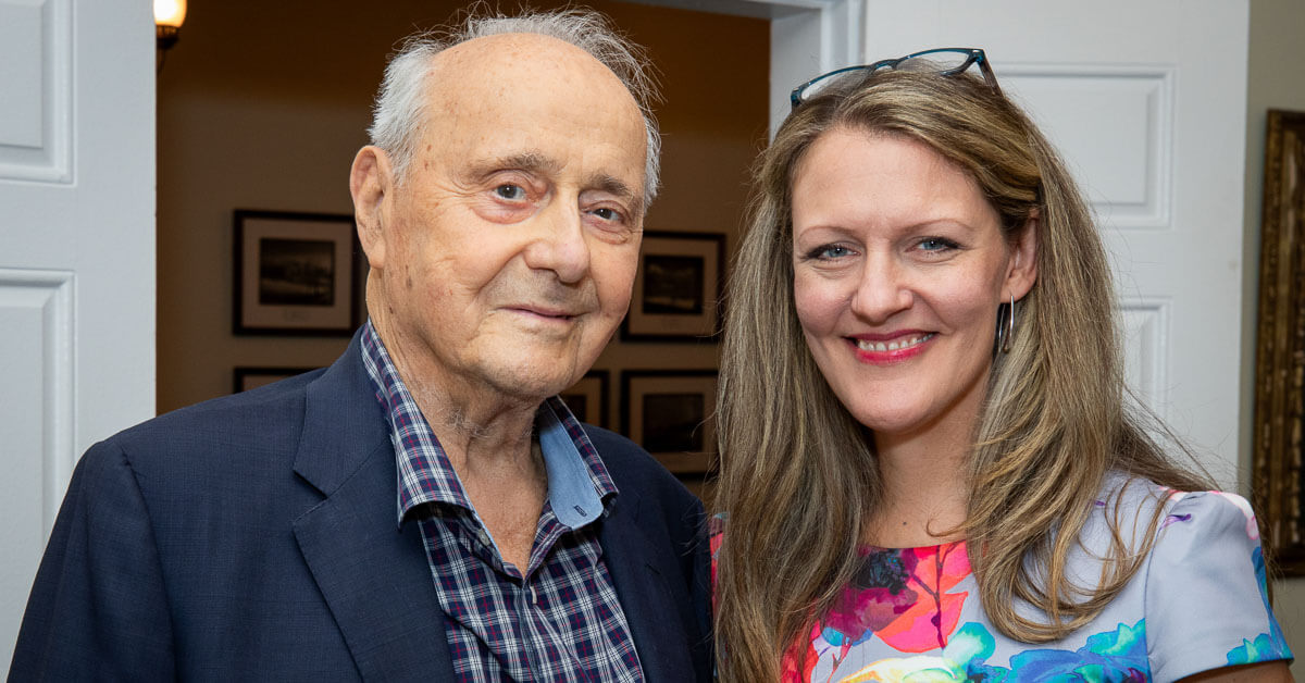 Leonard Tow '50 with Michelle J. Anderson
