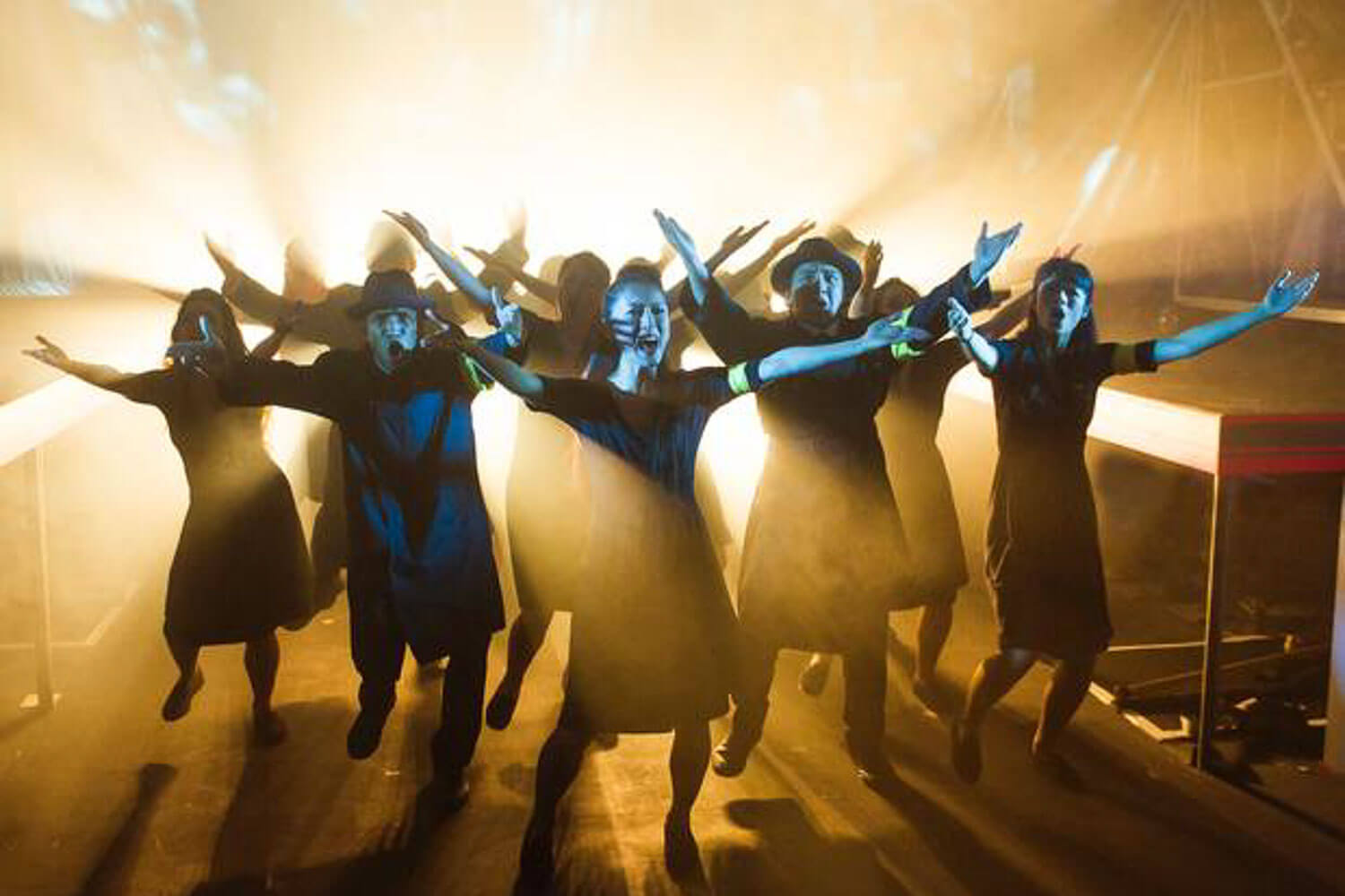 Here Lies Love, a rock musical by David Byrne and Fatboy Slim about the life of the former First Lady of the Philippines Imelda Marcos, premiered off-Broadway at the Public Theater in New York City in 2013. Photo by Matthew Murphy
